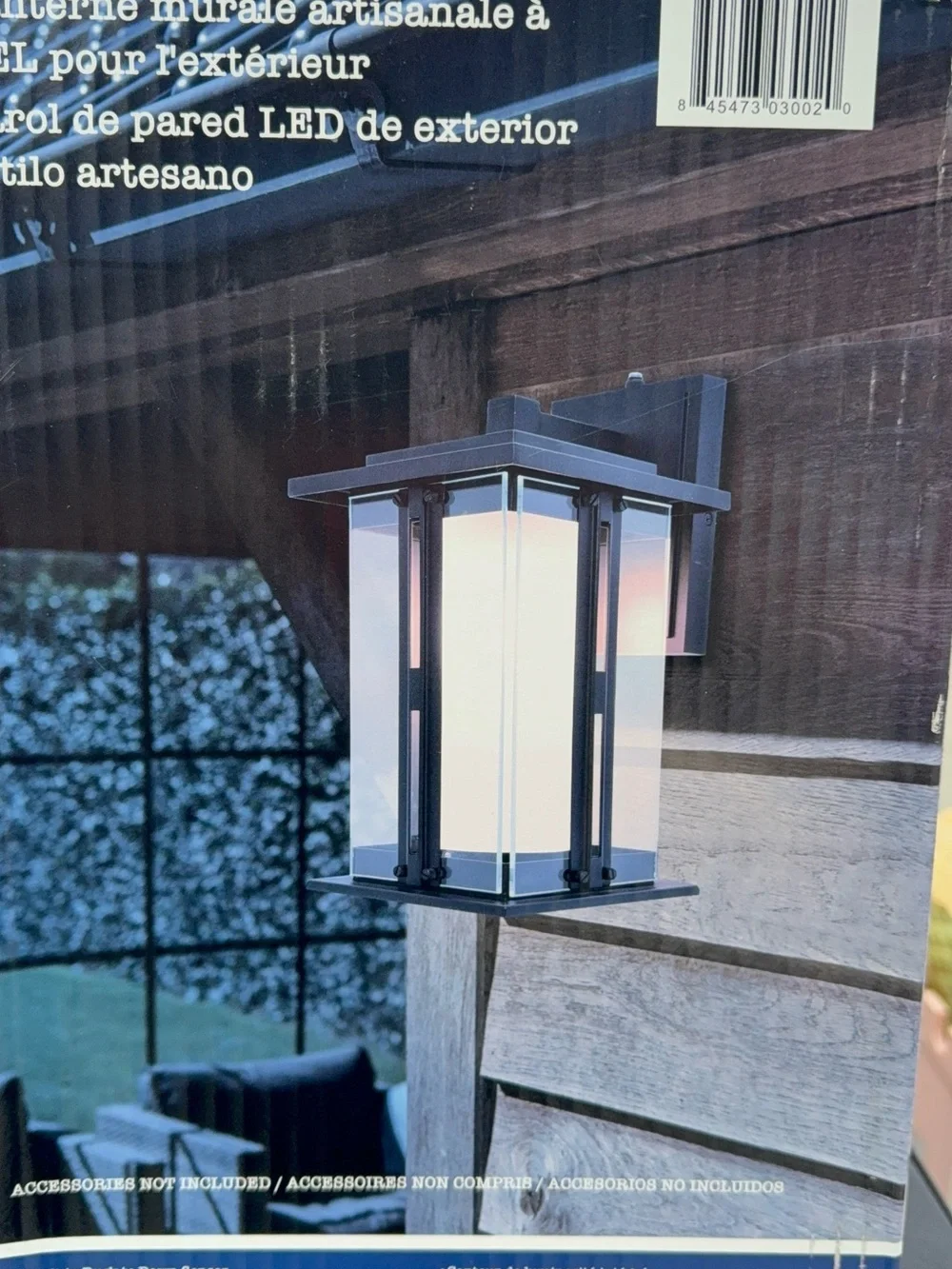 Craftsman Style Outdoor LED Wall Lantern in Black